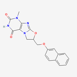 1-methyl-7-((naphthalen-2-yloxy)methyl)-6,7-dihydrooxazolo[2,3-f]purine-2,4(1H,3H)-dione