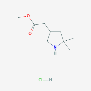 Methyl 2-(5,5-dimethylpyrrolidin-3-yl)acetate;hydrochloride