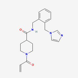 N-[[2-(Imidazol-1-ylmethyl)phenyl]methyl]-1-prop-2-enoylpiperidine-4-carboxamide