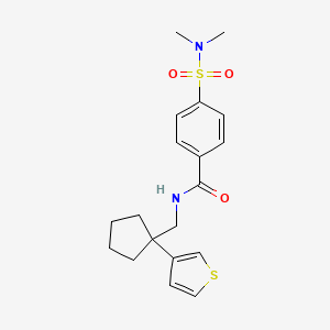 4-(N,N-dimethylsulfamoyl)-N-((1-(thiophen-3-yl)cyclopentyl)methyl)benzamide