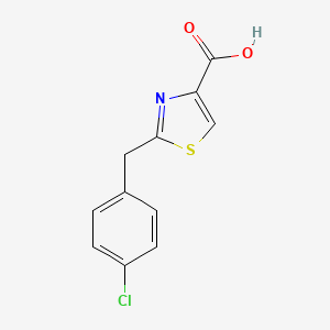 molecular formula C11H8ClNO2S B2527044 2-(4-Chlorobenzyl)-1,3-thiazole-4-carboxylic acid CAS No. 477872-93-8