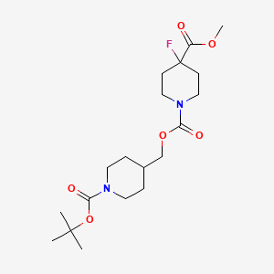 1-{1-[(Tert-butoxy)carbonyl]piperidin-4-yl}methyl 4-methyl 4-fluoropiperidine-1,4-dicarboxylate