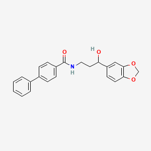 N-(3-(benzo[d][1,3]dioxol-5-yl)-3-hydroxypropyl)-[1,1'-biphenyl]-4-carboxamide