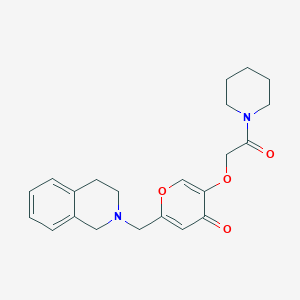 2-(3,4-dihydro-1H-isoquinolin-2-ylmethyl)-5-(2-oxo-2-piperidin-1-ylethoxy)pyran-4-one