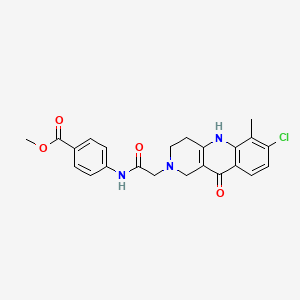 methyl 4-(2-(7-chloro-6-methyl-10-oxo-3,4-dihydrobenzo[b][1,6]naphthyridin-2(1H,5H,10H)-yl)acetamido)benzoate