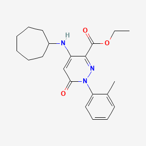 Ethyl 4-(cycloheptylamino)-1-(2-methylphenyl)-6-oxo-1,6-dihydropyridazine-3-carboxylate
