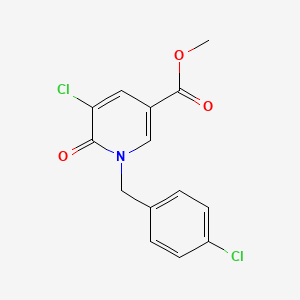 Methyl 5-chloro-1-[(4-chlorophenyl)methyl]-6-oxopyridine-3-carboxylate