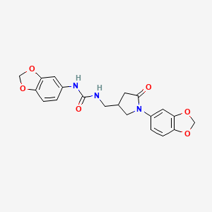 1-(Benzo[d][1,3]dioxol-5-yl)-3-((1-(benzo[d][1,3]dioxol-5-yl)-5-oxopyrrolidin-3-yl)methyl)urea