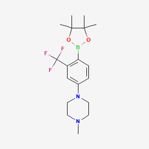 1-Methyl-4-[4-(4,4,5,5-tetramethyl-1,3,2-dioxaborolan-2-YL)-3-(trifluoromethyl)phenyl]piperazine