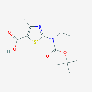 2-[Ethyl-[(2-methylpropan-2-yl)oxycarbonyl]amino]-4-methyl-1,3-thiazole-5-carboxylic acid