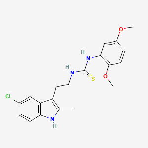 1-(2-(5-chloro-2-methyl-1H-indol-3-yl)ethyl)-3-(2,5-dimethoxyphenyl)thiourea