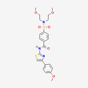 4-[bis(2-methoxyethyl)sulfamoyl]-N-[4-(4-methoxyphenyl)-1,3-thiazol-2-yl]benzamide