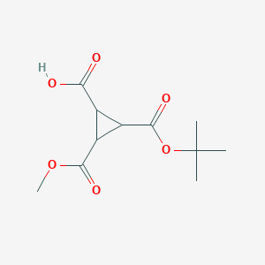 2-Methoxycarbonyl-3-[(2-methylpropan-2-yl)oxycarbonyl]cyclopropane-1-carboxylic acid