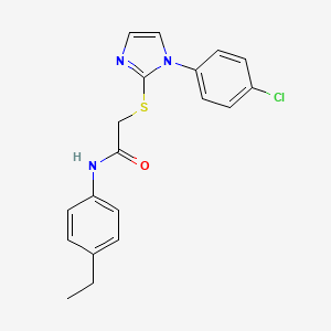 2-[1-(4-chlorophenyl)imidazol-2-yl]sulfanyl-N-(4-ethylphenyl)acetamide