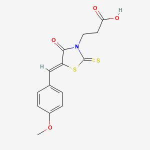 3-[5-(4-Methoxybenzylidene)-4-oxo-2-thioxo-3-thiazolidinyl]propionic acid