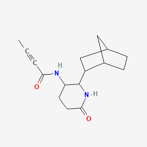 N-[2-(2-Bicyclo[2.2.1]heptanyl)-6-oxopiperidin-3-yl]but-2-ynamide