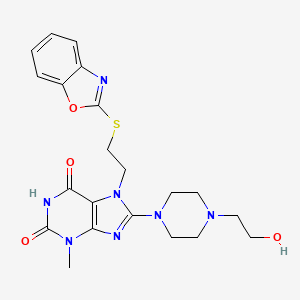 7-[2-(1,3-Benzoxazol-2-ylsulfanyl)ethyl]-8-[4-(2-hydroxyethyl)piperazin-1-yl]-3-methylpurine-2,6-dione
