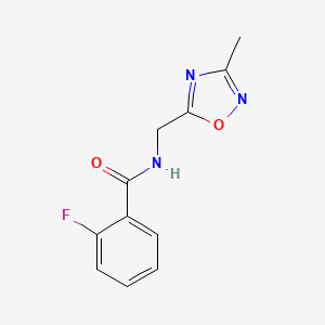 2-fluoro-N-((3-methyl-1,2,4-oxadiazol-5-yl)methyl)benzamide