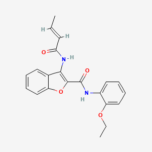 (E)-3-(but-2-enamido)-N-(2-ethoxyphenyl)benzofuran-2-carboxamide