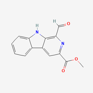 molecular formula C14H10N2O3 B2527146 methyl 1-formyl-9H-pyrido[3,4-b]indole-3-carboxylate CAS No. 113247-36-2