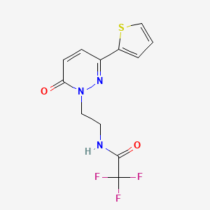 2,2,2-trifluoro-N-(2-(6-oxo-3-(thiophen-2-yl)pyridazin-1(6H)-yl)ethyl)acetamide