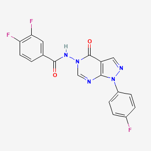 3,4-difluoro-N-(1-(4-fluorophenyl)-4-oxo-1H-pyrazolo[3,4-d]pyrimidin-5(4H)-yl)benzamide