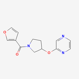 Furan-3-yl(3-(pyrazin-2-yloxy)pyrrolidin-1-yl)methanone