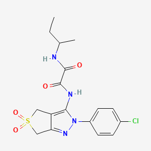 molecular formula C17H19ClN4O4S B2527167 N-(butan-2-yl)-N'-[2-(4-chlorophenyl)-5,5-dioxo-2H,4H,6H-5lambda6-thieno[3,4-c]pyrazol-3-yl]ethanediamide CAS No. 899989-74-3