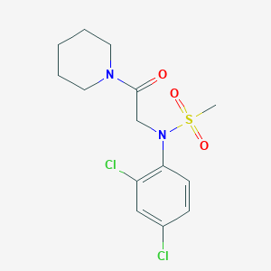 N-(2,4-dichlorophenyl)-N-[2-oxo-2-(piperidin-1-yl)ethyl]methanesulfonamide