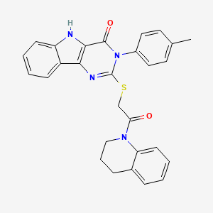 2-((2-(3,4-dihydroquinolin-1(2H)-yl)-2-oxoethyl)thio)-3-(p-tolyl)-3H-pyrimido[5,4-b]indol-4(5H)-one