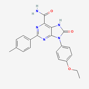 molecular formula C21H19N5O3 B2527205 9-(4-ethoxyphenyl)-2-(4-methylphenyl)-8-oxo-8,9-dihydro-7H-purine-6-carboxamide CAS No. 898442-47-2