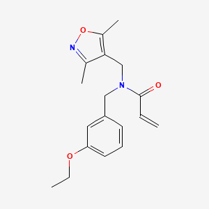 N-[(3,5-Dimethyl-1,2-oxazol-4-yl)methyl]-N-[(3-ethoxyphenyl)methyl]prop-2-enamide