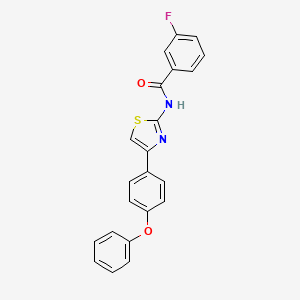 3-fluoro-N-[4-(4-phenoxyphenyl)-1,3-thiazol-2-yl]benzamide