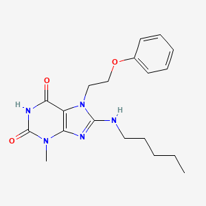 3-methyl-8-(pentylamino)-7-(2-phenoxyethyl)-1H-purine-2,6(3H,7H)-dione