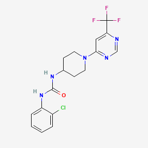 1-(2-Chlorophenyl)-3-(1-(6-(trifluoromethyl)pyrimidin-4-yl)piperidin-4-yl)urea