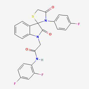 N-(2,4-difluorophenyl)-2-(3'-(4-fluorophenyl)-2,4'-dioxospiro[indoline-3,2'-thiazolidin]-1-yl)acetamide