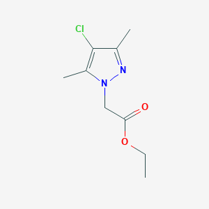 molecular formula C9H13ClN2O2 B2527301 Ethyl 2-(4-chloro-3,5-dimethyl-1H-pyrazol-1-yl)acetate CAS No. 1001567-64-1