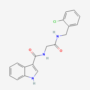 molecular formula C18H16ClN3O2 B2527357 N-(2-((2-chlorobenzyl)amino)-2-oxoethyl)-1H-indole-3-carboxamide CAS No. 1226447-16-0