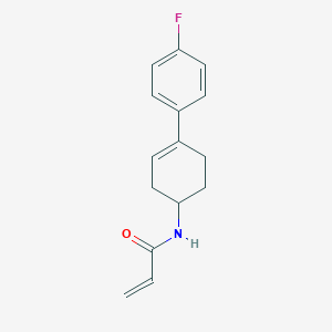 molecular formula C15H16FNO B2527359 N-[4-(4-Fluorophenyl)cyclohex-3-en-1-yl]prop-2-enamide CAS No. 2305551-02-2