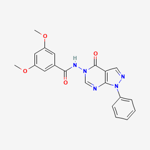 3,5-dimethoxy-N-(4-oxo-1-phenyl-1H-pyrazolo[3,4-d]pyrimidin-5(4H)-yl)benzamide