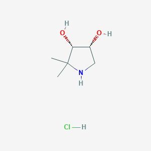 (3S,4R)-2,2-Dimethylpyrrolidine-3,4-diol;hydrochloride