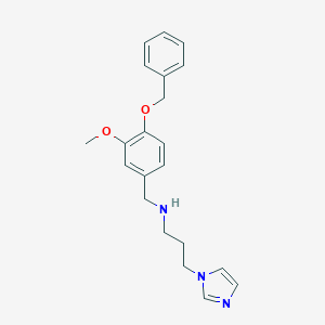 molecular formula C21H25N3O2 B252740 N-[4-(benzyloxy)-3-methoxybenzyl]-N-[3-(1H-imidazol-1-yl)propyl]amine 