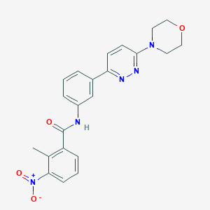 2-methyl-N-(3-(6-morpholinopyridazin-3-yl)phenyl)-3-nitrobenzamide
