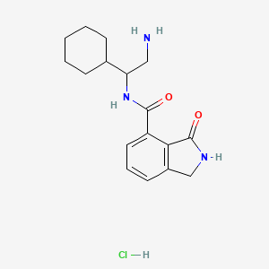 N-(2-Amino-1-cyclohexylethyl)-3-oxo-1,2-dihydroisoindole-4-carboxamide;hydrochloride