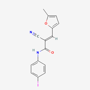 molecular formula C15H11IN2O2 B2527441 (E)-2-cyano-N-(4-iodophenyl)-3-(5-methylfuran-2-yl)acrylamide CAS No. 327075-26-3