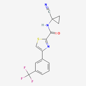 N-(1-Cyanocyclopropyl)-4-[3-(trifluoromethyl)phenyl]-1,3-thiazole-2-carboxamide
