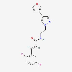 (E)-3-(2,5-difluorophenyl)-N-(2-(4-(furan-3-yl)-1H-pyrazol-1-yl)ethyl)acrylamide