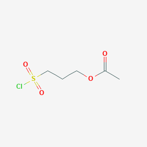 molecular formula C5H9ClO4S B2527459 3-(Chlorosulfonyl)propyl acetate CAS No. 81692-70-8