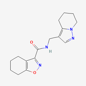 molecular formula C16H20N4O2 B2527503 N-((4,5,6,7-tetrahydropyrazolo[1,5-a]pyridin-3-yl)methyl)-4,5,6,7-tetrahydrobenzo[d]isoxazole-3-carboxamide CAS No. 2034337-30-7
