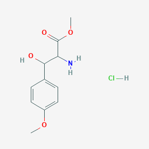 molecular formula C11H16ClNO4 B2527586 Methyl 2-amino-3-hydroxy-3-(4-methoxyphenyl)propanoate hydrochloride CAS No. 1417633-65-8